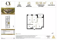 3 pokoje, mieszkanie 50,56 m², piętro 3, oferta nr 2.M43, Osiedle Saturna, Czeladź, ul. Karola Wilhelma Scheiblera