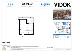1 pokój, apartament 28,74 m², piętro 1, oferta nr A.M.03, VIDOK Apartamenty, Katowice, Śródmieście, ul. Kozielska