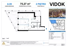 4 pokoje, mieszkanie 75,78 m², piętro 2, oferta nr A.M.09, VIDOK Apartamenty, Katowice, Śródmieście, ul. Kozielska