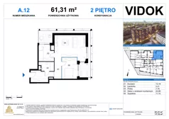 3 pokoje, mieszkanie 60,90 m², piętro 2, oferta nr A.M.12, VIDOK Apartamenty, Katowice, Śródmieście, ul. Kozielska