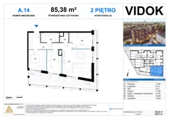 4 pokoje, mieszkanie 85,38 m², piętro 2, oferta nr A.M.14, VIDOK Apartamenty, Katowice, Śródmieście, ul. Kozielska