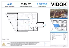 3 pokoje, apartament 71,92 m², piętro 6, oferta nr A.M.48, VIDOK Apartamenty, Katowice, Śródmieście, ul. Kozielska
