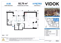 3 pokoje, apartament 92,70 m², piętro 9, oferta nr A.M.66, VIDOK Apartamenty, Katowice, Śródmieście, ul. Kozielska
