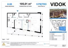 4 pokoje, mieszkanie 105,01 m², piętro 9, oferta nr A.M.68, VIDOK Apartamenty, Katowice, Śródmieście, ul. Kozielska