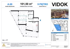 4 pokoje, mieszkanie 101,50 m², piętro 9, oferta nr A.M.69, VIDOK Apartamenty, Katowice, Śródmieście, ul. Kozielska