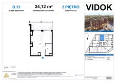 1 pokój, apartament 34,12 m², piętro 2, oferta nr B.M.13, VIDOK Apartamenty, Katowice, Śródmieście, ul. Kozielska