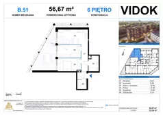 3 pokoje, apartament 56,67 m², piętro 6, oferta nr B.M.51, VIDOK Apartamenty, Katowice, Śródmieście, ul. Kozielska