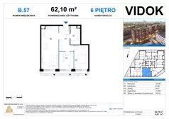 2 pokoje, apartament 62,10 m², piętro 6, oferta nr B.M.57, VIDOK Apartamenty, Katowice, Śródmieście, ul. Kozielska