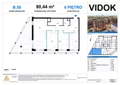 4 pokoje, apartament 90,44 m², piętro 6, oferta nr B.M.58, VIDOK Apartamenty, Katowice, Śródmieście, ul. Kozielska