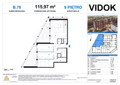 4 pokoje, mieszkanie 115,97 m², piętro 9, oferta nr B.M.78, VIDOK Apartamenty, Katowice, Śródmieście, ul. Kozielska