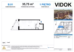 1 pokój, apartament 35,75 m², piętro 1, oferta nr B.M.01, VIDOK Apartamenty, Katowice, Śródmieście, ul. Kozielska
