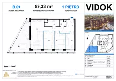 4 pokoje, apartament 89,33 m², piętro 1, oferta nr B.M.09, VIDOK Apartamenty, Katowice, Śródmieście, ul. Kozielska