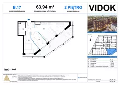 3 pokoje, mieszkanie 63,94 m², piętro 2, oferta nr B.M.17, VIDOK Apartamenty, Katowice, Śródmieście, ul. Kozielska