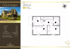 Dom i rezydencja 80,00 m², oferta nr 2.2., Tesoro Golf Park 4PLEX, Pętkowice, ul. Parkowa