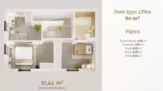 Dom i rezydencja 80,00 m², oferta nr 28.1, Tesoro Golf Park 4PLEX, Pętkowice, ul. Parkowa