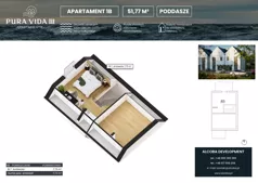 3 pokoje, apartament 51,77 m², piętro 1, oferta nr 1B (A1/2), Pura Vida III , Gdańsk, Wyspa Sobieszewska, ul. Uzdrowiskowa