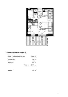 1 pokój, apartament inwestycyjny 37,82 m², piętro 2, oferta nr 29, Klimaty Bałtyku, Dziwnów, ul. Daglezji 93-94