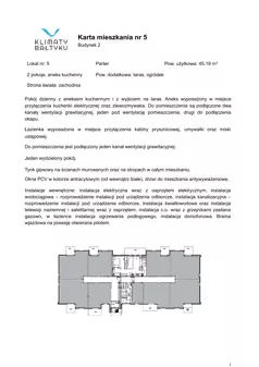 2 pokoje, apartament inwestycyjny 44,40 m², piętro 1, oferta nr 17, Klimaty Bałtyku, Dziwnów, ul. Daglezji 93-94