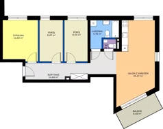 4 pokoje, mieszkanie 76,56 m², piętro 2, oferta nr 9, Światowida 61B, Warszawa, Białołęka, Tarchomin, ul. Światowida 61b