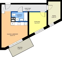 3 pokoje, mieszkanie 51,51 m², piętro 3, oferta nr 14, Światowida 61B, Warszawa, Białołęka, Tarchomin, ul. Światowida 61b