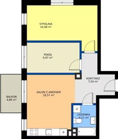 3 pokoje, mieszkanie 57,27 m², piętro 2, oferta nr 30, Światowida 61B, Warszawa, Białołęka, Tarchomin, ul. Światowida 61b