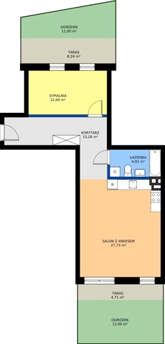 2 pokoje, mieszkanie 58,62 m², parter, oferta nr 19, Światowida 61B, Warszawa, Białołęka, Tarchomin, ul. Światowida 61b