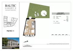 2 pokoje, apartament 49,73 m², piętro 1, oferta nr 1.01, Baltic Luxury 2, Świnoujście, Plac Wolności 3