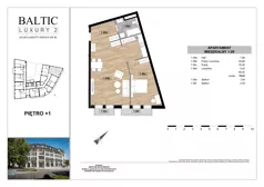 2 pokoje, apartament 69,52 m², piętro 1, oferta nr 1.09, Baltic Luxury 2, Świnoujście, Plac Wolności 3