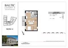 1 pokój, apartament 45,68 m², piętro 2, oferta nr 2.10, Baltic Luxury 2, Świnoujście, Plac Wolności 3