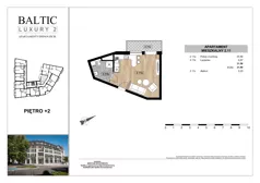 1 pokój, apartament 31,56 m², piętro 2, oferta nr 2.11, Baltic Luxury 2, Świnoujście, Plac Wolności 3