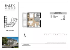 1 pokój, apartament 29,79 m², piętro 3, oferta nr 3.03, Baltic Luxury 2, Świnoujście, Plac Wolności 3