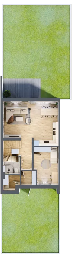 Dom 109,84 m², oferta nr 14/2, Dzielnica Hrabska - etap IV - domy z garażami, Falenty Nowe, ul. Droga Hrabska 4G