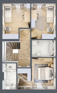 Dom 109,84 m², oferta nr 14/2, Dzielnica Hrabska - etap IV - domy z garażami, Falenty Nowe, ul. Droga Hrabska 4G