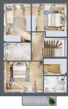 Dom 129,96 m², oferta nr 15/1, Dzielnica Hrabska - etap IV - domy z garażami, Falenty Nowe, ul. Droga Hrabska 4G