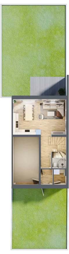 Dom 113,20 m², oferta nr 23/2, Dzielnica Hrabska - etap IV - domy z garażami, Falenty Nowe, ul. Droga Hrabska 4G