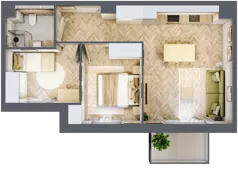 3 pokoje, apartament 50,58 m², piętro 2, oferta nr A209, Osiedle Kompas, Gdańsk, Orunia Górna-Gdańsk Południe, Maćkowy, ul. Czerska 35