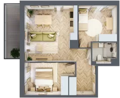 3 pokoje, apartament 50,94 m², piętro 4, oferta nr A118, Osiedle Kompas, Gdańsk, Orunia Górna-Gdańsk Południe, Maćkowy, ul. Czerska 35