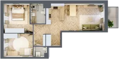 3 pokoje, apartament 63,59 m², piętro 1, oferta nr A205, Osiedle Kompas, Gdańsk, Orunia Górna-Gdańsk Południe, Maćkowy, ul. Czerska 35
