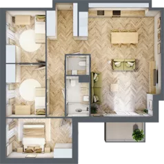 4 pokoje, mieszkanie 88,33 m², piętro 1, oferta nr C41, Osiedle Kompas, Gdańsk, Orunia Górna-Gdańsk Południe, Maćkowy, ul. Czerska 35