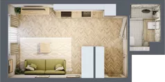 1 pokój, mieszkanie 26,19 m², piętro 3, oferta nr C18, Osiedle Kompas, Gdańsk, Orunia Górna-Gdańsk Południe, Maćkowy, ul. Czerska 35