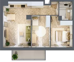3 pokoje, mieszkanie 56,99 m², piętro 5, oferta nr C92, Osiedle Kompas, Gdańsk, Orunia Górna-Gdańsk Południe, Maćkowy, ul. Czerska 35