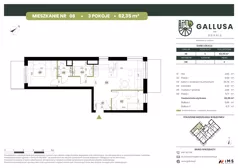 3 pokoje, mieszkanie 62,35 m², parter, oferta nr GAL1.8, Osiedle Gallusa, Katowice, Brynów-Osiedle Zgrzebnioka, Brynów, ul. Józefa Gallusa 10B i 12B