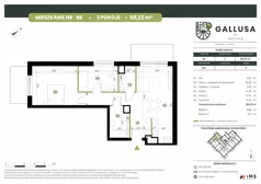 3 pokoje, mieszkanie 68,23 m², parter, oferta nr GAL1.86, Osiedle Gallusa, Katowice, Brynów-Osiedle Zgrzebnioka, Brynów, ul. Józefa Gallusa 10B i 12B