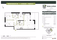 4 pokoje, mieszkanie 92,04 m², piętro 8, oferta nr GAL1.156, Osiedle Gallusa, Katowice, Brynów-Osiedle Zgrzebnioka, Brynów, ul. Józefa Gallusa 10B i 12B