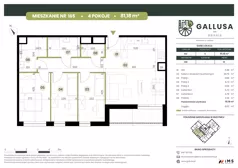 4 pokoje, mieszkanie 81,18 m², piętro 10, oferta nr GAL1.165, Osiedle Gallusa, Katowice, Brynów-Osiedle Zgrzebnioka, Brynów, ul. Józefa Gallusa 10B i 12B
