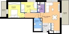 3 pokoje, mieszkanie 64,04 m², piętro 1, oferta nr GAL1.94, Osiedle Gallusa, Katowice, Brynów-Osiedle Zgrzebnioka, Brynów, ul. Józefa Gallusa 10B i 12B