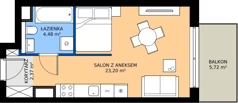 1 pokój, mieszkanie 30,05 m², parter, oferta nr GAL1.92, Osiedle Gallusa, Katowice, Brynów-Osiedle Zgrzebnioka, Brynów, ul. Józefa Gallusa 10B i 12B