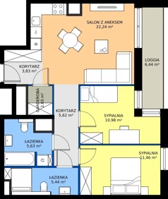 3 pokoje, mieszkanie 67,47 m², piętro 10, oferta nr GAL1.82, Osiedle Gallusa, Katowice, Brynów-Osiedle Zgrzebnioka, Brynów, ul. Józefa Gallusa 10B i 12B