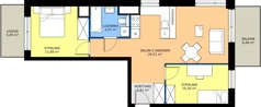 3 pokoje, mieszkanie 59,20 m², piętro 6, oferta nr GAL1.56, Osiedle Gallusa, Katowice, Brynów-Osiedle Zgrzebnioka, Brynów, ul. Józefa Gallusa 10B i 12B
