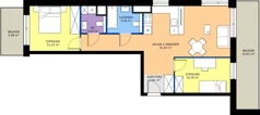 3 pokoje, mieszkanie 64,39 m², piętro 1, oferta nr GAL1.16, Osiedle Gallusa, Katowice, Brynów-Osiedle Zgrzebnioka, Brynów, ul. Józefa Gallusa 10B i 12B